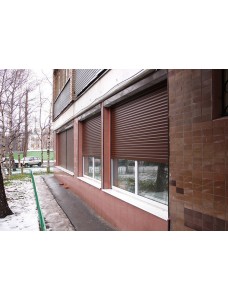 Рольставни Алютех 2200x2500 с приводом Рольставни Алютех 2200x2500 с приводом